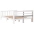 Estructura de cama sin colchón madera de pino blanco 135x190