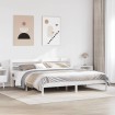 Estructura de cama sin colchón madera maciza blanca 200x200 cm