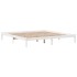 Estructura de cama sin colchón madera maciza blanca 200x200