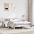 Estructura de cama sin colchón madera de pino blanca 150x200