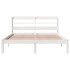 Estructura de cama sin colchón madera de pino blanca 150x200