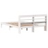 Estructura de cama sin colchón madera de pino blanca 150x200
