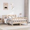 Estructura de cama sin colchón madera maciza de pino 160x200 cm