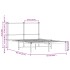 Estructura de cama sin colchón metal roble ahumado 120x200