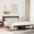 Estructura de cama sin colchón metal roble ahumado 140x190