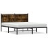 Estructura de cama sin colchón metal roble ahumado 140x190
