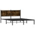 Estructura de cama sin colchón metal roble ahumado 140x190