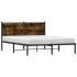 Estructura de cama sin colchón metal roble ahumado 140x190