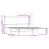 Estructura de cama sin colchón metal roble ahumado 140x190