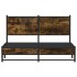Estructura de cama sin colchón metal roble ahumado 140x190