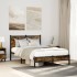 Estructura de cama sin colchón metal roble ahumado 120x190