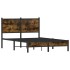 Estructura de cama sin colchón metal roble ahumado 120x190