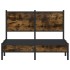 Estructura de cama sin colchón metal roble ahumado 120x190