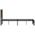 Estructura de cama sin colchón metal roble ahumado 120x190