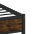Estructura de cama sin colchón metal roble ahumado 120x190