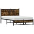 Estructura de cama sin colchón metal roble ahumado 120x200