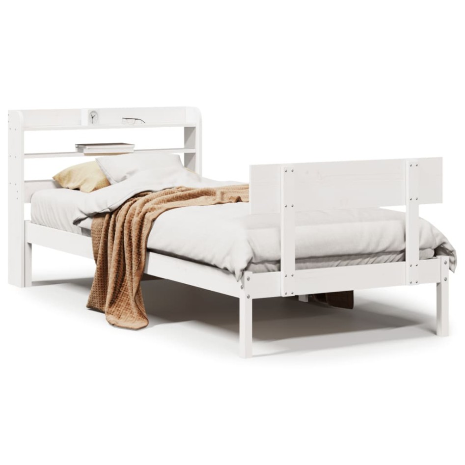 Estructura cama sin colchón madera maciza pino blanca