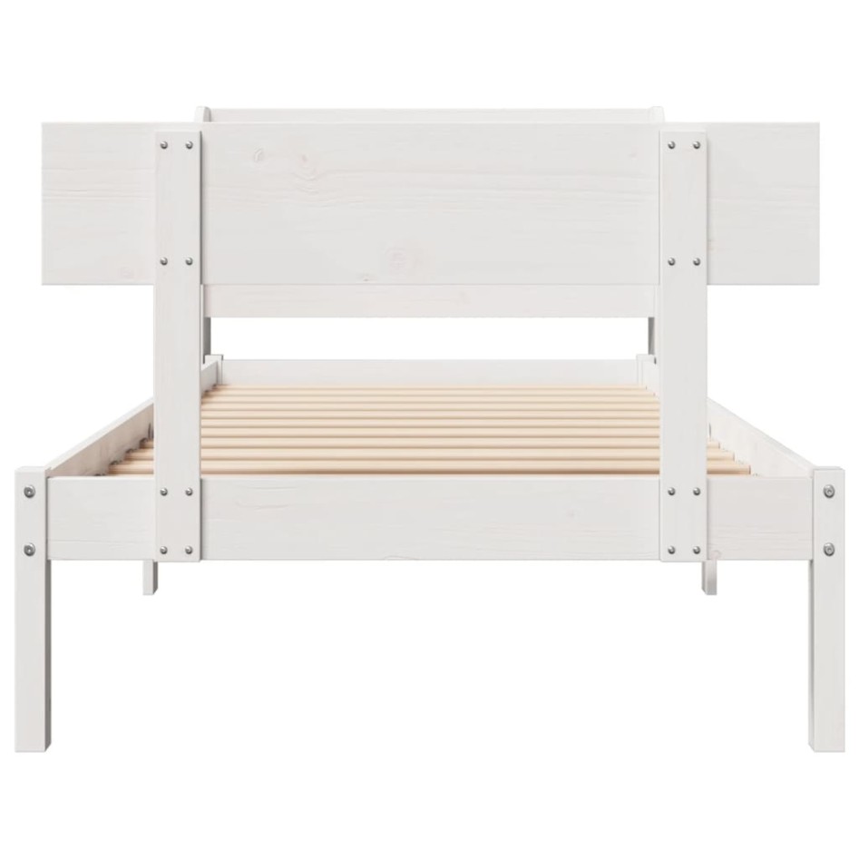 Estructura cama sin colchón madera maciza pino blanca