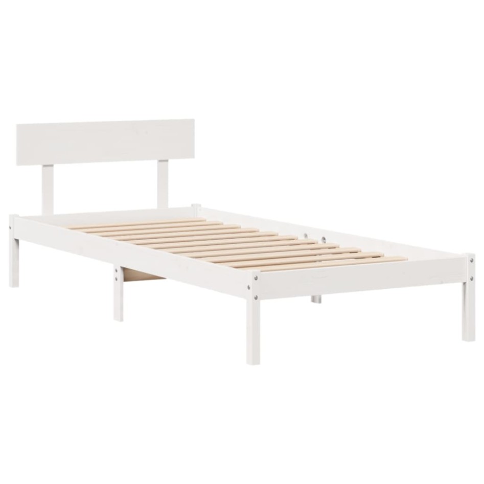Estructura cama sin colchón madera maciza pino blanca