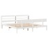 Estructura de cama sin colchón madera maciza blanca 200x200