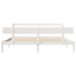 Estructura de cama sin colchón madera maciza blanca 200x200