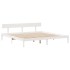 Estructura de cama sin colchón madera maciza blanca 200x200
