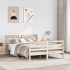 Estructura de cama con cabecero madera maciza pino 140x190