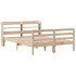 Estructura de cama con cabecero madera maciza pino 140x190