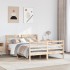 Estructura de cama con cabecero madera maciza pino 160x200