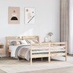 Estructura de cama con cabecero madera maciza pino 160x200 cm