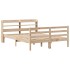 Estructura de cama con cabecero madera maciza pino 160x200