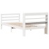 Estructura de cama con cabecero sin colchón blanco 100x200