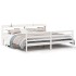 Estructura de cama con cabecero sin colchón blanco 200x200