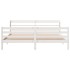 Estructura de cama con cabecero sin colchón blanco 200x200
