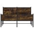 Estructura de cama sin colchón metal roble ahumado 140x200