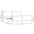 Estructura de cama sin colchón metal roble ahumado 180x200