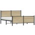 Estructura de cama sin colchón metal roble Sonoma 150x200