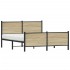 Estructura de cama sin colchón metal roble Sonoma 150x200
