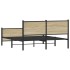 Estructura de cama sin colchón metal roble Sonoma 150x200