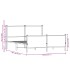 Estructura de cama sin colchón metal roble Sonoma 150x200