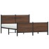 Estructura de cama sin colchón metal marrón roble 140x190