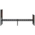 Estructura de cama sin colchón metal marrón roble 140x190