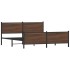 Estructura de cama sin colchón metal roble marrón 200x200