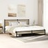 Estructura de cama sin colchón metal roble Sonoma 180x200