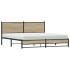 Estructura de cama sin colchón metal roble Sonoma 180x200