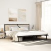 Estructura de cama sin colchón metal roble Sonoma 180x200 cm