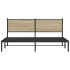 Estructura de cama sin colchón metal roble Sonoma 180x200