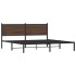 Estructura de cama sin colchón metal roble marrón 180x200
