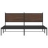 Estructura de cama sin colchón metal roble marrón 180x200