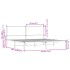 Estructura de cama sin colchón metal roble marrón 180x200
